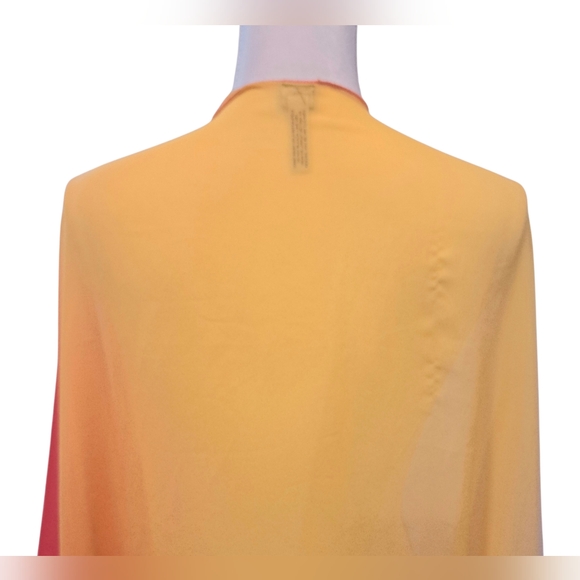 Chico's Sunset Ombre Swim Cover-Up Kimono in Yellow & Orange - Picture 6 of 8